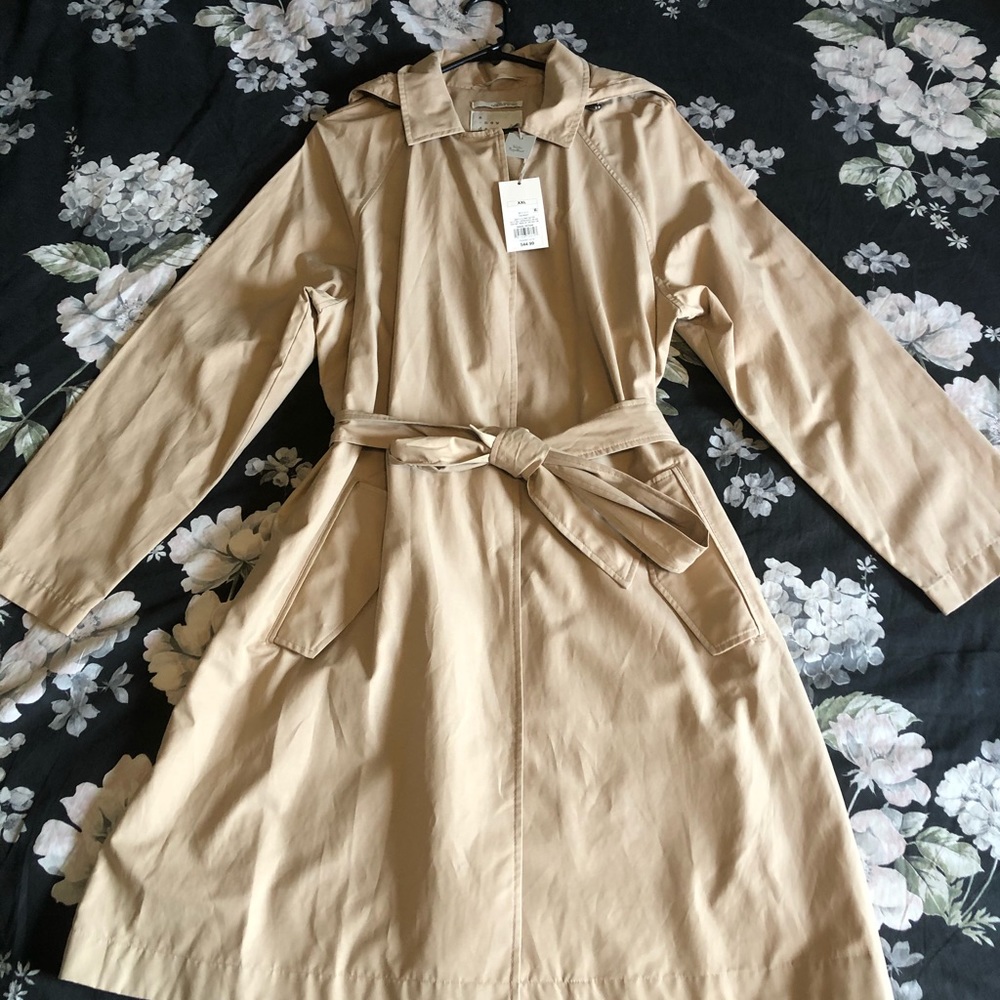 NWT khaki trench coat XXL
